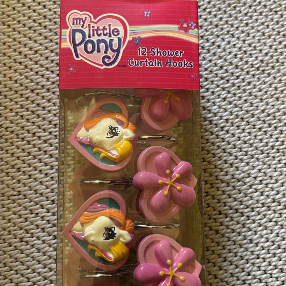 Shower curtain hooks 12 My Little Pony new Hasbro